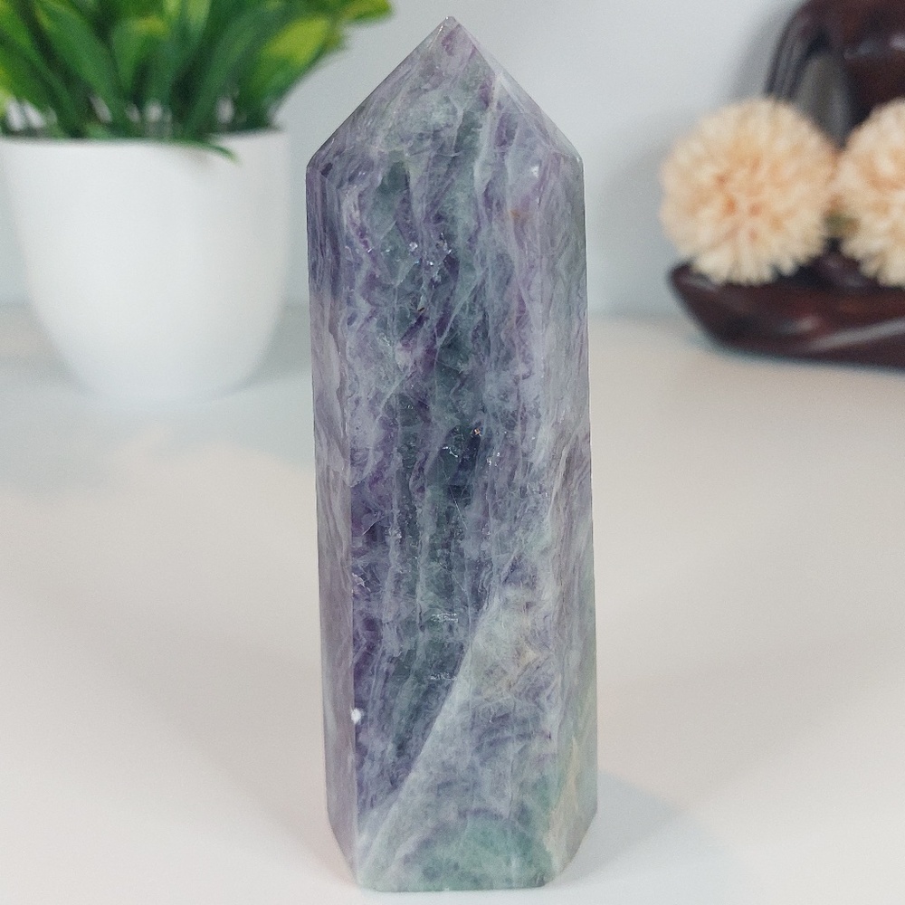 Rainbow Fluorite Tower | Focus, Clarity & Energetic Harmony